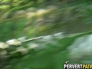 Mysterious tattooed teen caught in outdoor hookup