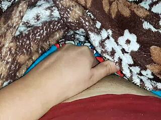 Heart Racing Stepsister Leg Massage Sparks Secret Blanket Masturbation