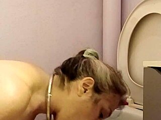 you love watching this french slave lick toilet??