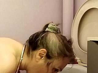 you love watching this french slave lick toilet??