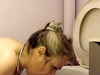you love watching this french slave lick toilet??