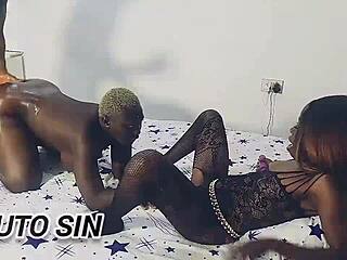 vera and her ebony friend choco get fucked hard by stepbrother in outdoor ffm with big black cock double penetration