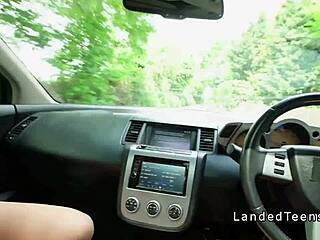 i hitchhike and fuck this former russian gymnast teen's athletic tits pov outdoors