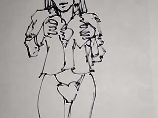 Sketching jeans without any stroking