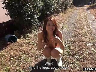 japanese brunette maki hojo naked hairy pussy toys moan outdoors uncensored hd