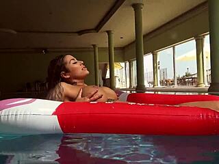 Canadian Milf Heidi Dives into Pool Teasing with Juicy Curves and Horny Vibes