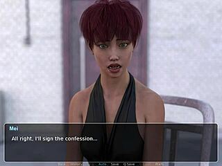 redhead inmate fingers shaved pussy in prison life play