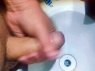 hidden guy in bathroom sink cums during exotic asian slave massage
