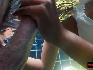 thai teen gf slurps big european cock then fucks hardcore poolside with boyfriend