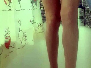 Busty British Teen 18+ Washes Perfect Feet In Steamy Shower