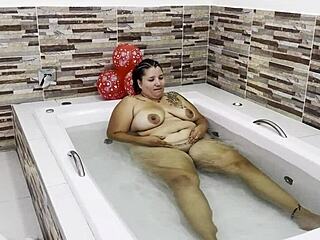 stepmom fucks stepson hard in jacuzzi while hubby is away!!