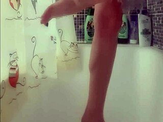 Busty British Teen 18+ Washes Perfect Feet In Steamy Shower