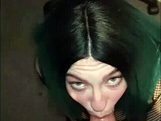 Stepdaughter's first huge cock stretches her naughty holes