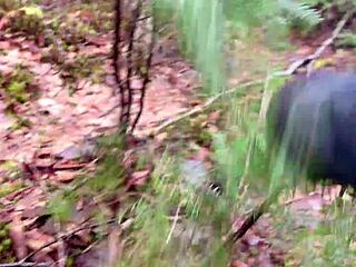 cute petite asian babe's tight pussy pisses water all over the rock outdoors