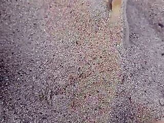 barefoot model sensory feet in sand footfetish nature vibes