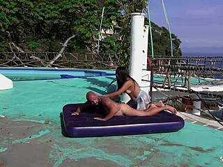 latina milf bitch takes tourist cock raw anal beachside