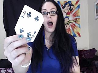 ever played cards with a nerdy latina goddess in glasses... and lost your clothes?