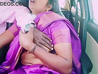 beautiful indian saree housewife seduces car driver rimjob handjob dirty telugu talk car sex orgasm