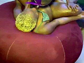 Hot Curvy Ebony Learns Hard Strapon Lesson From Bisexual Instructor