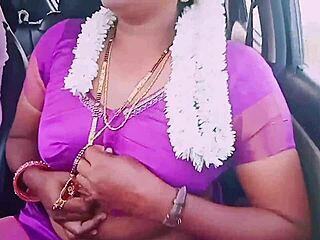 beautiful indian saree housewife seduces car driver rimjob handjob dirty telugu talk car sex orgasm