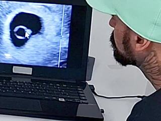 Skinny redhead wife humiliated by cuckold husband at hospital gyno exam