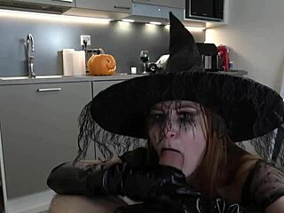Sexy Witch Deepthroats Monster Cock for Cum Potion
