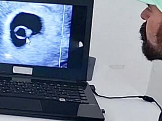 Skinny redhead wife humiliated by cuckold husband at hospital gyno exam