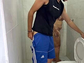 Incredibly hot real shower sex with curvy latina milf