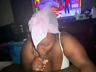 ebony slut chokes on monster cock throatpie after throatpie