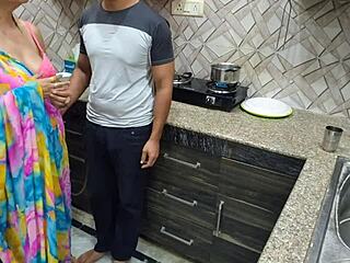 Devar Pounds Desi Bhabhi In Kitchen