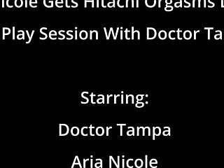 aria nicole hitachi vibrator orgasms explode during doctor tampa's 4th session... moaning gagging deep!!