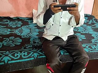 indian stepsis tempts bro with dirty hindi talk bent over doggystyle