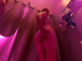 ever caught a juicy-assed girl fingering her shaved pussy in the fitting room?
