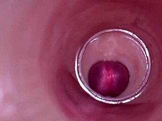 pump that cum deep inside me, bbw teen begs in pov creampie with internal view