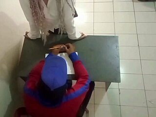 Schoolgirl sneaks steamy fuck with math tutor in classroom