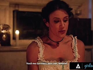 Goth lana tames milf penny barber with lesbian bondage pussy licking in threesome ritual