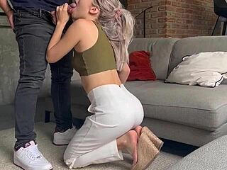 flaca chupa monta cuñado verga post fiesta creampie tight