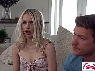 scarlett hampton strips naked for stepbro cleaning