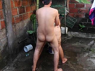 Neighbor helps wash then fucks me very hard
