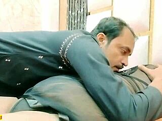 Indian stepdad pounds his stepson hot wife from behind