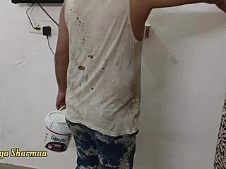 indian housewife gets fucked by painter at home