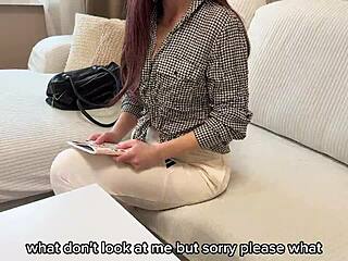 fucked a busty horny teacher to pass an exam - russian amateur with conversation and english subtitles
