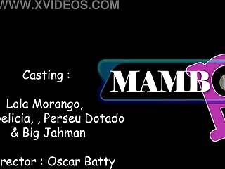 lola morango brazilian blonde gets three huge dicks in ass