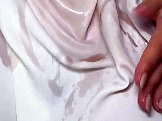 oiled titfuck with big slutty tits and cum