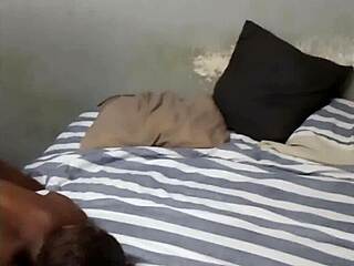 Black pregnant 18 year old slut sucks tiny daddies cock and gets fucked
