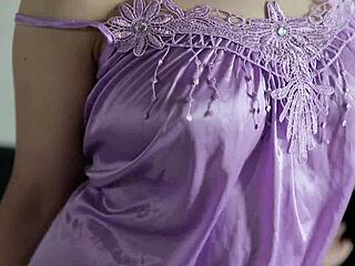Bodynya sempurna in satin dress for indo fuck