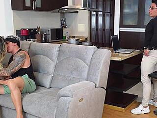 taboo latina lets stepbrother and stepdad fuck her