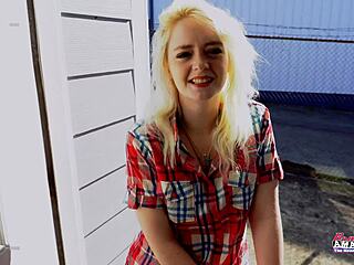 Fanfav coed annie archer petite busty blonde toys playing