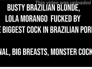 busty brazilian blonde takes huge anal cock