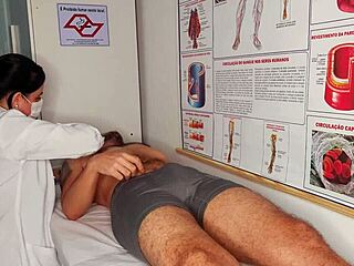 latina gets erection from nurse help